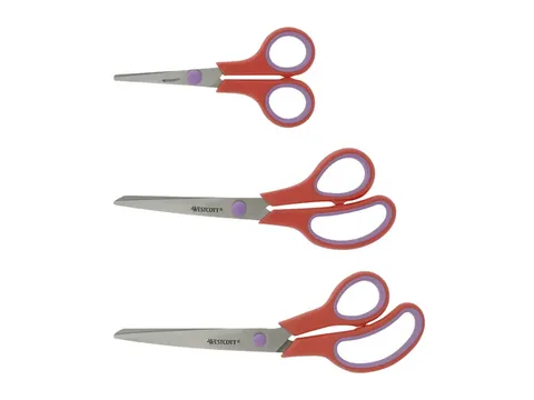Scharenset Westcott Easy grip 3dlg 14/20/24,5cm koraal rood/ cassis RV
