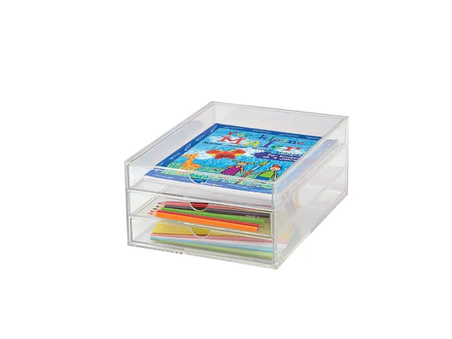 Acryl Ladenblok A4 3 Laden Transparant