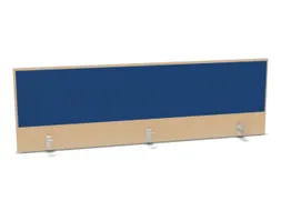 opzetpaneel,v. bureau,aanbouw achter,B 1800mm,NE-esdoorn,BN6016-blauw