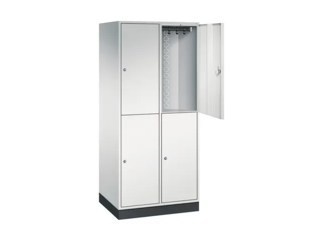 grootvolume garderobekast,RAL 7035,HxBxD 1950x820x600mm,2x2vak.