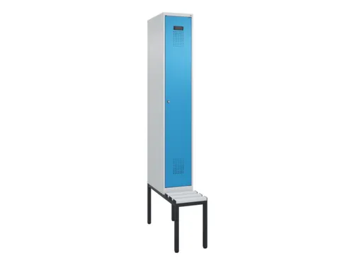 locker met bank,voor scheiding van kleding,HxBxD 2120x300x815mm,1vak