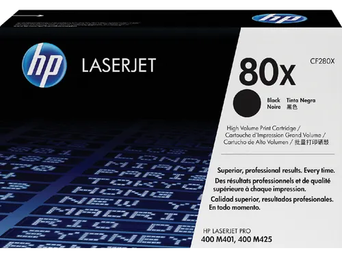 HP 80X Toner CF280X Zwart High Capacity 6900 Pagina’s