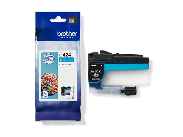 Inktcartridge Brother LC-424C blauw