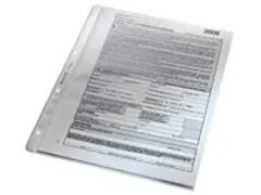OUTLET Showtas Leitz 4740 A4 4-gaats 0.12mm PP transparant 100 stuks