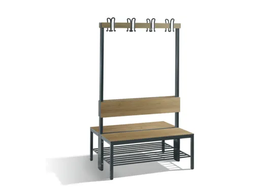 omkleedbank,HxLxD 1710x1000x760mm,HPL eiken-sereno,frame staal RAL7021
