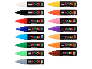 Verfstift Posca PC7M Brede Punt 4,5-5,5mm Rood - 3