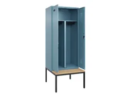 PBM-locker met bank,HxBxD 2120x800x815mm,2vak,vak B 400mm