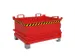 mini-benne à fond ouvrant,HxLxl 625x800x1000mm,0,24m³,fourreau,acier