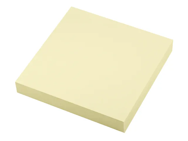 Sticky notes UPM recycled 75x75mm geel blok 100 vel, doos 8x blok