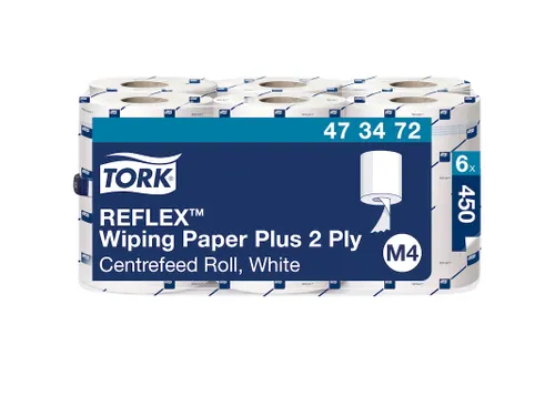 Poetsrol Reflex Plus M4 SmartCore centerfeed 2 laags 150m wit 473472