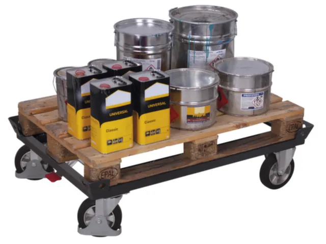 palletwiel,draagverm. 1200kg,laadvl. LxB 810x610mm,laad H 280mm