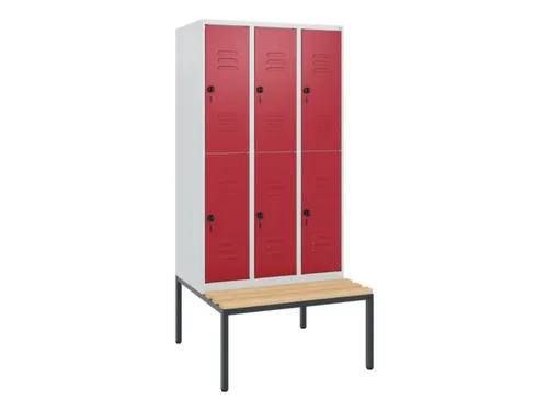 Dubbeldekse dekenkist,HxBxD 1950x900x815mm,3x2vak.,vak B 300mm