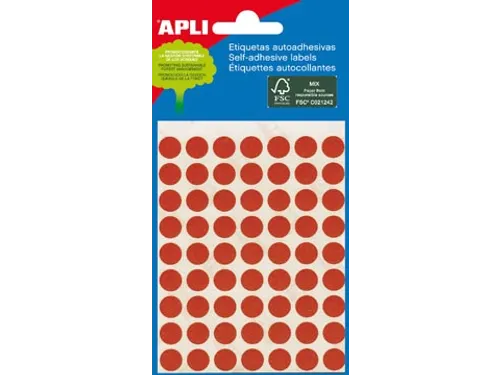 Apli Ronde Etiketten Ø8mm Rood