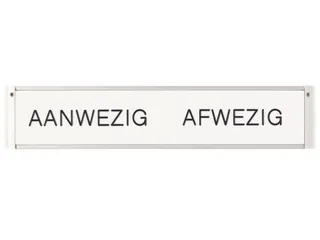 In-uit Bord 30 Namen Aluminium Aan/afwezigheidsbord Wit - 2