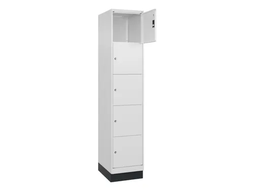 lockerkast,HxBxD 1950x400x500mm,1x5vakken,vak B 400mm,cil.-slot,sokkel