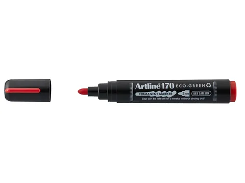 Permanent marker Artline 170 Eco rond Medium rood Dry Safe