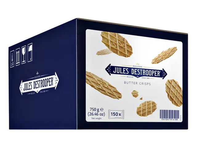 Koekjes Jules Destrooper natuurboterwafels doos 150 stuks