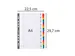 Bedrukte Tabbladen A-z A4 20-Delig 11-Gaats Versterkte Kleurtabs