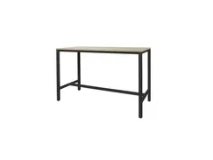 Domino Basic Statafel 160x80x110cm Lindberg Eiken Onderstel Zwart