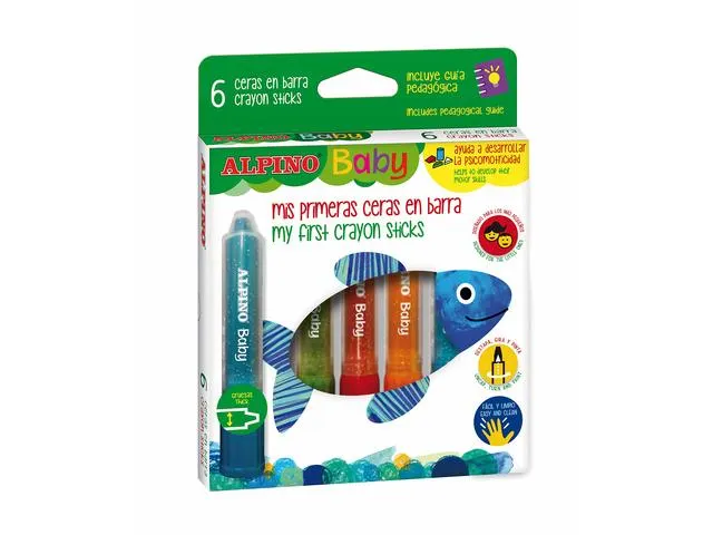 Baby verfstick set van 6 stuks