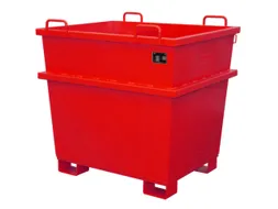 Universele Stortgoedbak Rood Heftruck Kraantraverse 1215x1040x1200mm