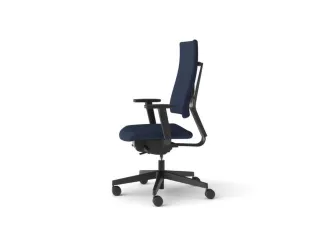 Bureaustoel Donkerblauw Frame Zwart Synchroonmechanisme Met Armleuning - 3