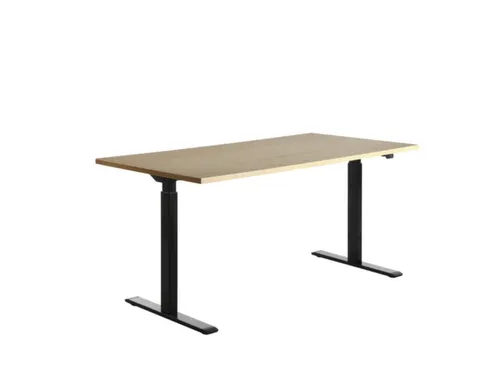 Elektrisch ihv bureau,HxBxD 700-1200x1600x800mm,blad esdoorn