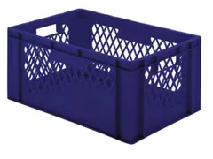 Euronorm-Stapelbak 61l H X L X B 320x600x400mm Blauw