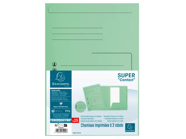 Pk25 Map bedrukt SUP ER 210 2 klep groen