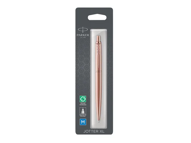 Balpen Parker Jotter XL Monochrome pink gold medium blister à 1 stuk