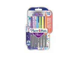 Fineliner Paper Mate Flair Metallic medium blister à 6 stuks