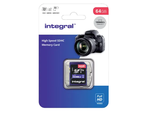 Geheugenkaart Integral SDXC V10 64GB