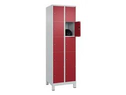 lockerkast,HxBxD 1950x600x500mm,2x5vakken,vak B 300mm,cil.-slot,voeten