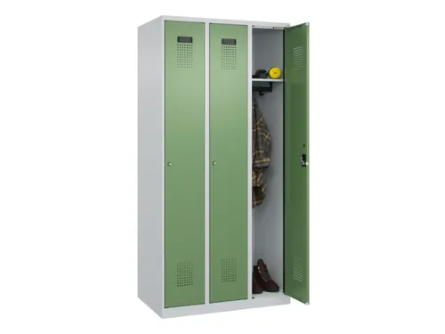 locker,HxBxD 1850x900x500mm,3vak,vak B 300mm,cil.-slot,staand op vloer