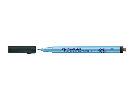 Viltstift Staedtler OHP Lumocolor 305 Non Perm. Correct F Zwart 0.6mm