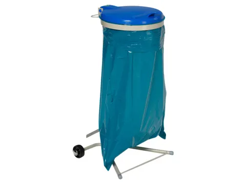 Afvalverzamelaar 120 Liter Enkelvoudig Verrijdbaar Deksel Blauw