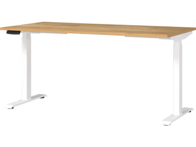 Elektrisch ihv bureau,HxBxD 720-1200x1600x800mm,blad Navarra-eiken