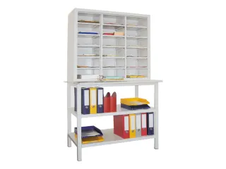 Postsorteerkast Zonder Deuren 1950x1000x400mm Ral7035 Front Ral7035 - 2