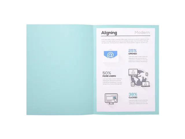 100 dossiermappen FOREVER 250 100%gerecycleerd 24x32cm Lichtblauw