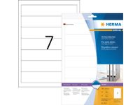 Rugetiket Herma 8620 Smal 38x192mm Zelfklevend Wit 70 stuks