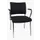 Bezoekersstoel Armleuningen Zwart Stof 430x480x450mm