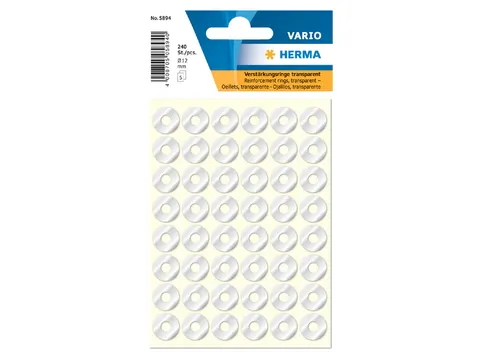 Herma 5894 Versterkingsringen 12mm Transparant 240 Stuks