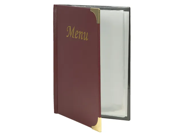 Menukaart Securit A5 4 tas wijnrood lederlook