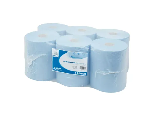 Handdoekrol 120665 Euro mini matic CEL Blauw 2-laags 6 Rol