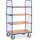 Etagewagens 8411 4 Etages Hout 600kg 1000x600mm Ral5007 Draadgaas
