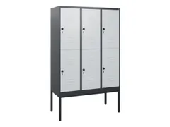 dubbeldekse locker,HxBxD 1950x1200x500mm,3x2vak.,vak B 400mm