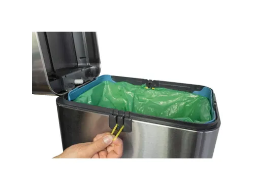 9504094 Afvalbak +voetpedaal MAULwing 40L edelstaal 45.6x27.7x66.7cm