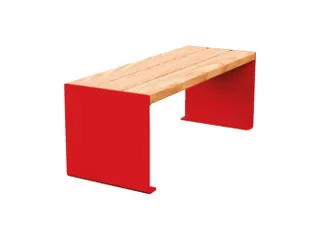 zitbank,B 1200mm,3latten,hout-zitting licht eikenhout,zitting H 450mm - 1