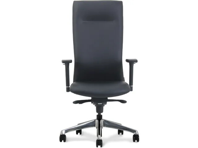 Manager Bureaustoel Luxe Vienna Coupon Leder Zwart