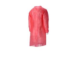 Cmt Pp Non Woven Bezoekersjas Met Drukknopen Rood Maat XXL 100 Stuks - 4
